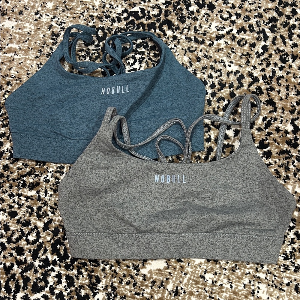 NOBULL Women's Sports Bra - Teal and Gray